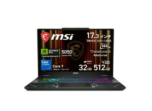 251214 JۏؕiMSIbGGXAC Q[~Om[gp\R Cyborg-17-B2RWEKG-6655JP IntelR Core? 7 240H@DDR5 16GB*2@512GB NVMe PCIe SSD Gen4x4 w/o DRAM@WindowsR 11 Home Advanced@4711377348867