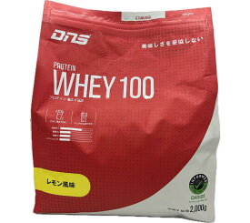 賞味期限　2027.09.08　DNS プロテイン ホエイ100 レモン風味 2,000g 2kg 国内製造 水で飲める プロテイン WPC ホエイたんぱく質 筋トレ 大容量