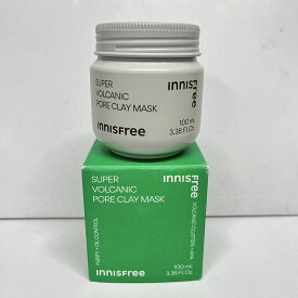 使用期限：2026.12.23 【イニスフリー】スーパーヴォルカニック ポア クレイマスク100ml - 正規品 敏感肌 脂性肌 メンズ 黒ずみ 泥パック 低刺激 毛穴ケア トラブルケア 皮脂吸着 火山灰 韓国コスメ