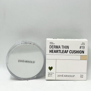 �y23YEARSOLD�z�_�[�}�V���n�[�g���[�t�N�b�V���� #19�� �X�m�[�x�[�W�� 12g SPF 50+ PA++++ DERMA THIN HEARTLEAF CUSHION NO.19 (Snow Beige)