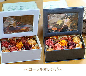プリザーブドフラワーギフトフラワーフォトフレームのフラワーボックス(ヨコ型)写真立て【送料無料】【結婚式プレゼント退職祝い誕生日結婚祝いプリザーブドフラワーフォトフレーム】【敬老の日】P11Sep16