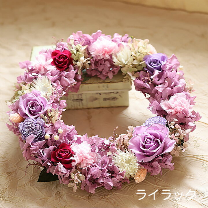 楽天市場】プリザーブドフラワー リース 花 プレゼント ギフト  