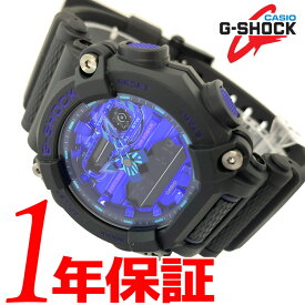 【あす楽 送料無料】 CASIO Gショック VIRTUAL BLUE Series メンズ クォーツ 腕時計 ラウンド 20気圧防水 ショックレジスト アナデジ ワールドタイム フルオートカレンダー ブラック パープル GA-900VB-1A