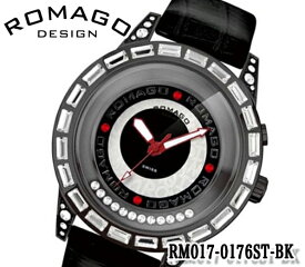 あす楽 送料無料 ROMAGO ロマゴ ロマゴデザイン メンズ レディース 腕時計 RM017-0176ST-BK クォーツ レザー ベルト アナログ ブラック