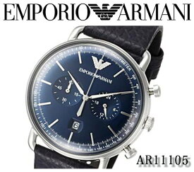 即日出荷 送料無料 EMPORIO ARMANI エンポリオアルマーニ AVIATOR アバター メンズ腕時計 ブラック アンティークステッチレザー革 ar11105 人気 オススメ ギフト