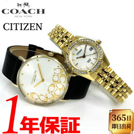 【あす楽 送料無料】【ペアウォッチ】COACH コーチ PERRY ペリー CITIZEN シチズン レディース クオーツ 自動巻き 手巻き 腕時計 日常生活防水 ステンレススチール アナログ デイトカレンダー(日付) 2針 3針 14503801_EU6062-50D