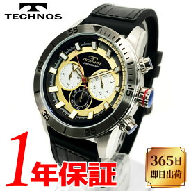 【あす楽 送料無料】TECHNOS テクノス CHRONOGRAPH クロノグラフ メンズ クォーツ 腕時計 ラウンド 日常生活防水(5気圧防水) ステンレス ミネラルガラス(無反射コーティング) 牛革レザー シリコン 多針アナログ ブラック イエロー シルバー ホワイト ネイビー T0A52SH