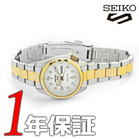 【海外モデル 日本未発売モデル】 SEIKO セイコー 5 ファイブ SPORTS 5スポーツ レディース 女性 自動巻き オートマチック 腕時計 ラウンド 10気圧防水 3針 カレンダー 秒針停止機能 ステンレスケース ベルト 皮ベルト レトロ おしゃれ かわいい SRE004K1