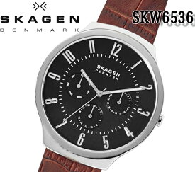 あす楽対応 送料無料 SKAGEN スカーゲン 腕時計 GRENEN SLIM グレーネン skw6536 メンズ クォーツ レディース 腕時計 レザー　　ブラウン ブラック ビジネス ファッション プレゼント