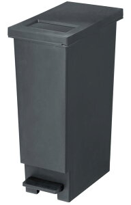 新輝合成 トンボ スウィッシュ ゴミ箱 30リットル 蓋を開けずにごみを捨てられる プッシュタイプ ペダル式 チャコールブラック ふた付き 幅23.5×奥行41.5×高さ49.5cm 日本製