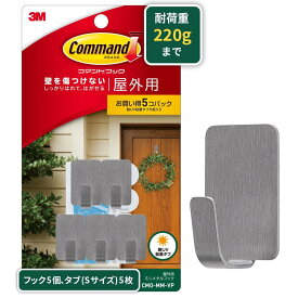 3M コマンド フック キレイにはがせる 屋外用 すだれ 壁 ミニメタル 5個 大容量パック CMO-MM-VP