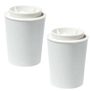 ライクイット (like-it) 製氷皿 透明な丸氷 がつくれる 製氷器 (2個組) 約Ф11×高14cm ホワイト 日本製STK-08L 2P 透明氷 丸 7