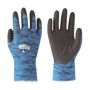 東和コーポレーション 《選べるプリント柄/ニトリルゴム背抜き手袋》 SGグローブ 迷彩/ブルー Mサイズ No.A-002