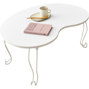 萩原(Hagihara) ローテーブル 折りたたみ ビーンズテーブル 韓国 インテリア 幅79 ホワイト 1台 MT-6639WH