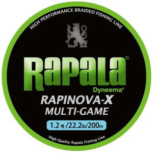 Rapala(���p��) PE���C�� ���s�m���@X �}���`�Q�[�� 200m 1.2�� 22.2lb 4�{�҂� ���C���O���[�� RLX200M12LG