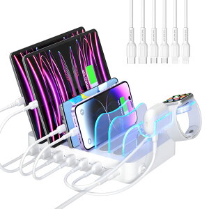 USB[dXe[V 50W/10A 6|[g [dX^h Ƀ}`foCX[d 6{̃P[u܂܂Ă܂ iPhone/iPad/iPod/Android ^ubg X}[gtHɑΉ tI-Watch[dz