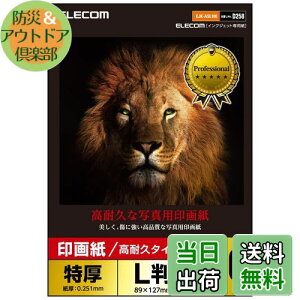 【送料無料】エレコム 写真用紙 L判 100枚 光沢 印画紙 特厚 0.251mm ドイツ製 【お探しNo:D258】 EJK-ASL100
