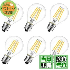 【送料無料】LVWIT LED電球 フィラメント E17口金 40W形相当 クリア電球4W シャンデリア電球 電球色 G45ミニ電球 小型 470lm PSE 6個入 調光器非対応