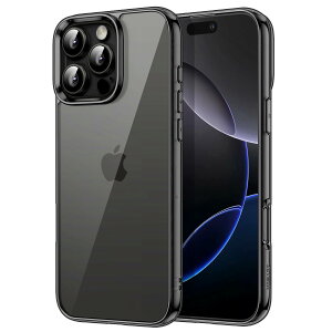 yzJETech iPhone 16 Pro 6.3C`p P[X ΂݂Ȃ Ռz op[Jo[ h~ NAobN (ubN)