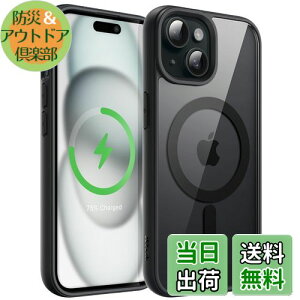 yzJETech iPhone 15 6.1C`p }Olbg P[X MagSafeɑΉ Ռz op[Jo[ \bhJ[}bgTPUt[ h~ NAobN (ubN)