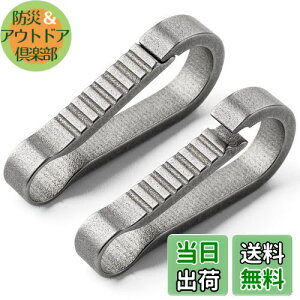 【送料無料】TIMULTI チタン カラビナ 小型 鍵 車 キーホルダー クイックリリース キーフック バックパック ベルトループ おしゃれ 紛失防止 取付簡単 頑丈(グレー/Sサイズ 2個)