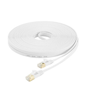 yzAnKuly Cat7 LANP[u 30m JeS[7 EgtbgP[u  STP ܐ܂h~ for f [^ 10Gbps/600MHz CAT7 C[TlbgP[u RJ45 bLRlN^- (zCg)