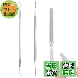 【送料無料】爪やすり 爪垢取り 3本セット ステンレス製 爪リフター 爪垢とり 陥入爪 ヤスリ 巻き爪 厚い爪 足 爪ケア ネイルケア シルバー