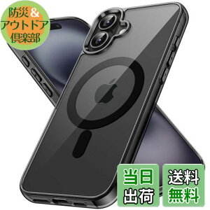 yzJETech iPhone 16 Plus 6.7C`p }Olbg P[X MagSafeΉ Ռz op[Jo[ h~ NAobN (ubN)