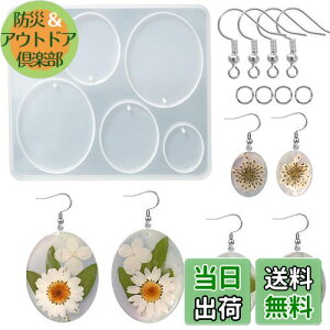 【送料無料】5WYOUKE 楕円形 イヤリングモールド シリコンモールド レジン モールド 楕円 イヤリング 金具付き 穴あけ サイズ違い エポキシ樹脂 手作り ペンダント ジュエリーモールド ピアス