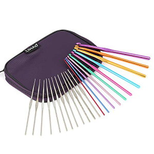 【送料無料】LIHAO かぎ針 編み針 22本 セット 毛糸 かぎ針10本とレースあみ針12本 ケース付き 編み物 セーター マフラー ニット 帽子 編物 母の日プレゼント ギフト