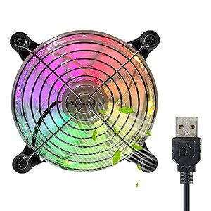 yzPANO-MOUNTS p É݌v ~j USB @ PC pt@ [^̗p 5V _u @ ^ 120mm 1200RPM /[^[/PS4/PS3/PS2/Xbox Ή N[[ USB FAN (Jt, 120*120*25CM)