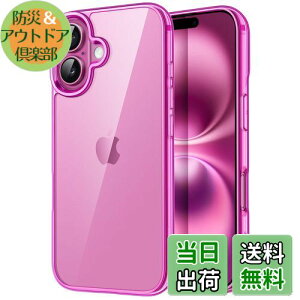 yzJETech iPhone 16 Plus 6.7C`p P[X ΂݂Ȃ Ռz op[Jo[ h~ NAobN (sN)