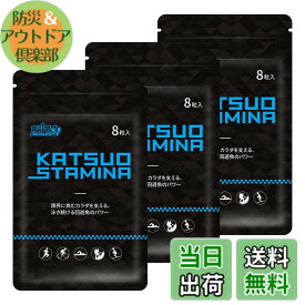 【送料無料】【3袋セット】KATSUO STAMINA カツサプ 1袋(8粒入)