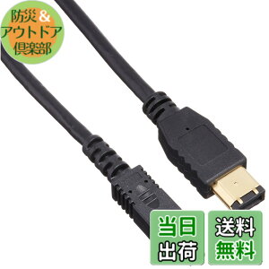 �y���������z�G���R�� IEEE1394 FireWire400(i.LINK�EDV)�P�[�u�� 6pin-4pin 1.0m �u���b�N IE-461BK