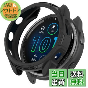 �y���������z�mRuenTech�n�Ή�GARMIN Forerunner 965�P�[�X �ی�P�[�X Garmin Forerunner 965�p�J�o�[ 6�F�I �\�t�g�V���R���� �v���e�N�^�[�J�o�[ �ϏՌ� �y�� ���t���ȒP (�u���b�N)