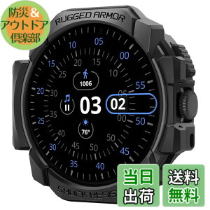�y���������zSpigen Google Pixel Watch 3 45mm �P�[�X ���� �Ռ� �z�� �^�t�l�X�f�U�C�� ���菝 �h�~ �ϏՌ� �ی�J�o�[ ���M�b�h�E�A�[�}�[ ACS07597 (�}�b�g�E�u���b�N)