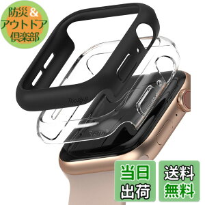 �y���������zJP - Ringke Apple Watch Series 6 / 5 / 4 / SE 40, 44mm Slim �F�FClear & Matte Black (2P)�A�T�C�Y�F[6 / 5 / 4 / SE 44mm]