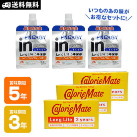 携行食セット カロリーメイトロングライフ×3個 ＆ inゼリーロングライフ×3個 非常食セット 行動食 長期保存可能