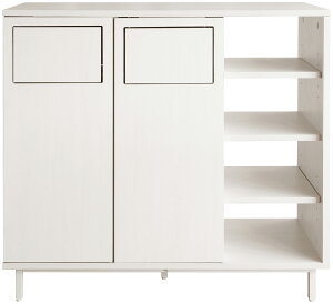 ゴミ箱 分別 45l × 2 計 90l ダストボックス キッチンカウンター 一体型 大容量 おしゃれ 北欧 レンジ台 幅90×奥行き40×高さ90cm ゴミ箱収納 棚 キッチン収納 キッチン 食器 45リットル 90リットル