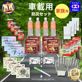 ＼クーポン配布中！／ 車載用 防災セット 家族用 32点 車載【 クッキー：－20～80℃対応！】【 渋滞対策 防災グッズ 防災 災害グッズ 避難グッズ 車載用セット 豪雨 台風 水害 大雪 洪水 災害 車 車用 車中泊 自動車 車用品 ランキング 1位 防災用品 オシャレ 】