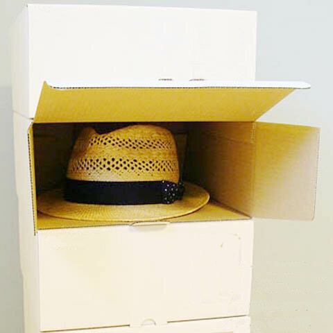 帽子収納箱 （ハットボックス）　Lサイズ 白無地