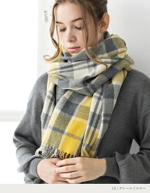 【クーポンで45％OFF】大判 ストール レディース 厚手 チェック 無地 アレンジブック付き クリスマス バレンタイン プレゼント 冬 秋冬 ウールたっち マフラー ブランケット 暖かい 羽織 帽子屋Loo＆c gim