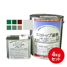 エコトップ遮熱 東日本塗料 トップコート 4kgセット 環境対応防水外装用 遮熱塗料 超耐候