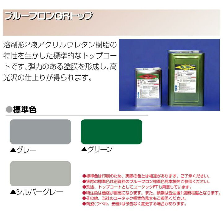 楽天市場】プルーフロン GRトップ 6kgセット 日本特殊塗料 トップ 