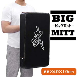 ビッグミット 空手 ボクシング キック 合成皮革 パンチング 格闘技 プロ仕様 ミット ブラック 大きめ 大型 格闘技 蹴り パンチ 大人 子供 キッズ 練習 武道 大きい 大 ダイエット エクササイ