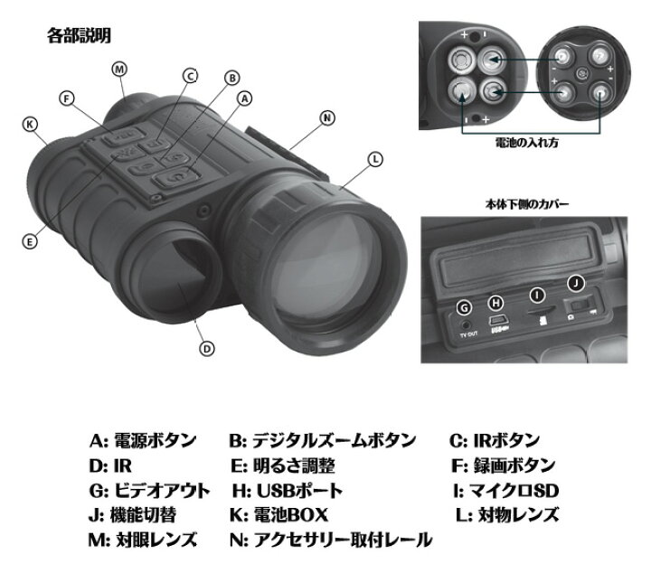 楽天市場】暗視スコープ 高性能 ナイトスコープ L-SHINE Wi-Fi 暗視 