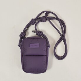 HUNTER イントレピッド エクストラ パフド フォンポーチ / ブラック キャンバスクリーム リッチパープルUBX5515KBM