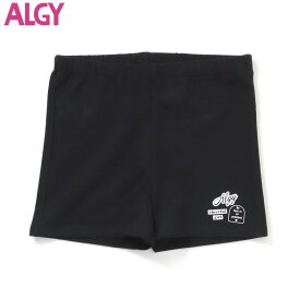 【即納 あす楽】ALGY アルジー ガールズ ワッペンロゴ風1分丈レギンス G424903 女の子 すぐ届く かわいい おしゃれ スパッツ