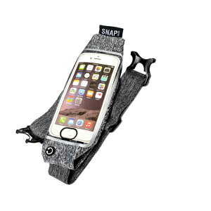 【即納】SNAP GEAR スナップギア ウエストバッグ ランニング ウォーキング ゴルフ スポーツ フェス タッチ操作可能 ブラック グレー 500mlペットボトル