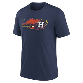 【即納 あす楽】NIKE ナイキ MLB HUSTON ASTROS ヒューストン・アストロズ 半袖Tシャツ メンズ シティ コネクト2 TRI BLEND NJFD-44B-HUS-QHA MIDNGHT NAVY 野球 メジャーリーグベースボール